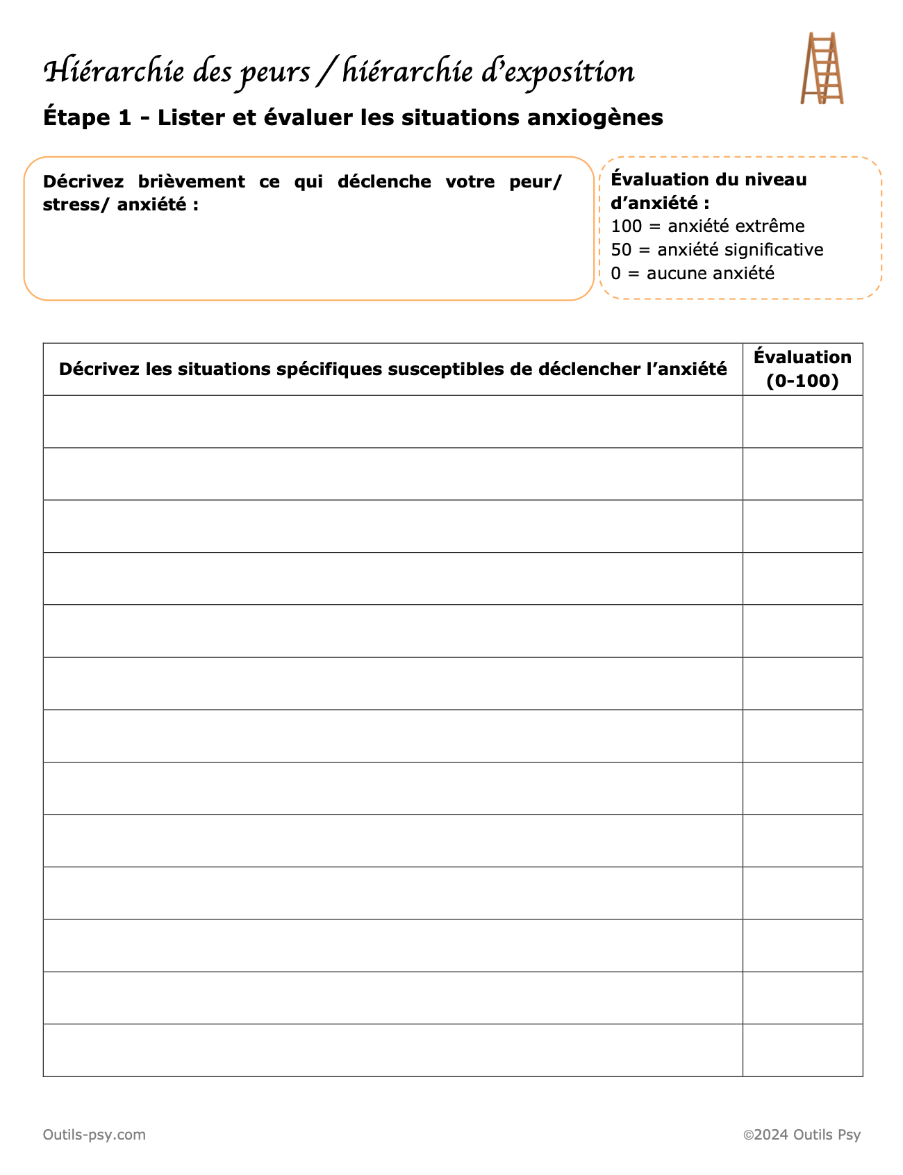 Exercices de thérapie (TCC) PDF